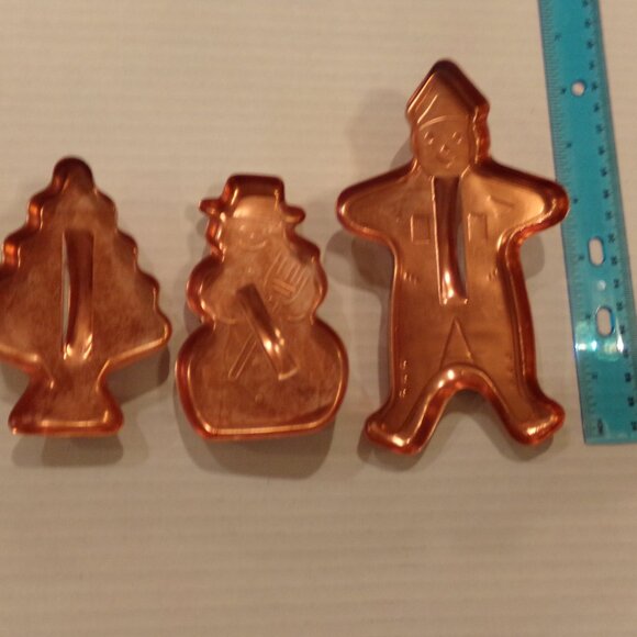Vintage Cookie Cutters Christmas Gingerbread Man Tree Snowman - Picture 5 of 6